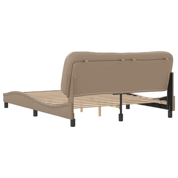 vidaXL Cadre de lit sans matelas "Hvar" Cappuccino-Marron 160x200 cm Similicuir