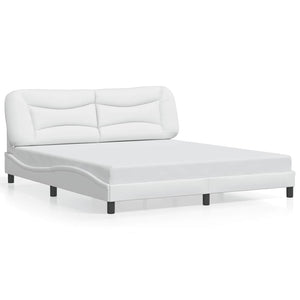 vidaXL Cadre de lit sans matelas « Hvar » Blanc 180x200 cm Similicuir