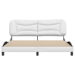 vidaXL Cadre de lit sans matelas « Hvar » Blanc 180x200 cm Similicuir