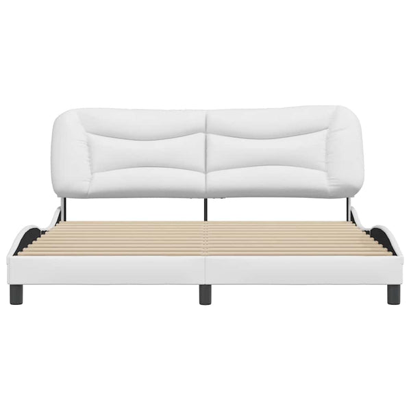 vidaXL Cadre de lit sans matelas « Hvar » Blanc 180x200 cm Similicuir