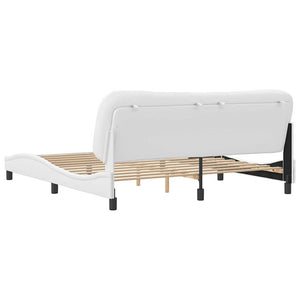vidaXL Cadre de lit sans matelas « Hvar » Blanc 180x200 cm Similicuir