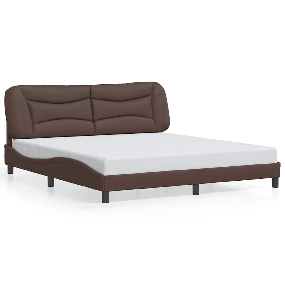 vidaXL Cadre de lit sans matelas « Hvar » marron 180x200 cm en similicuir