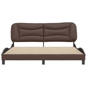 vidaXL Cadre de lit sans matelas « Hvar » marron 180x200 cm en similicuir