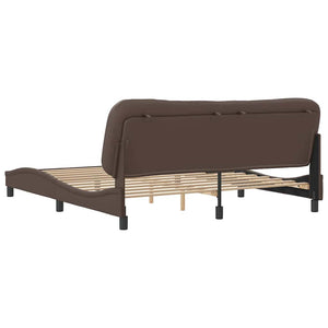 vidaXL Cadre de lit sans matelas « Hvar » marron 180x200 cm en similicuir