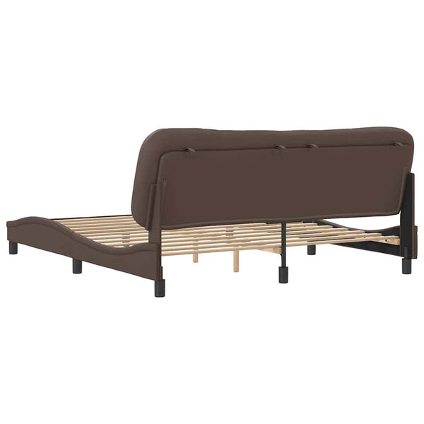 vidaXL Cadre de lit sans matelas « Hvar » marron 180x200 cm en similicuir