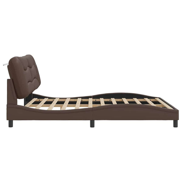 vidaXL Cadre de lit sans matelas « Hvar » marron 180x200 cm en similicuir