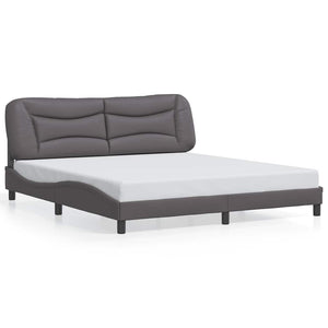 vidaXL Cadre de lit sans matelas "Hvar" Gris 180x200 cm Similicuir