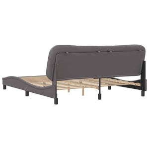 vidaXL Cadre de lit sans matelas "Hvar" Gris 180x200 cm Similicuir