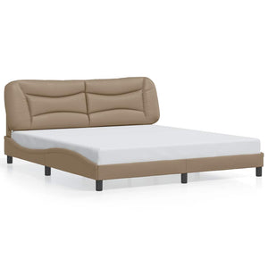 Bettgestell Cappuccino-Braun 180x200 cm Kunstleder