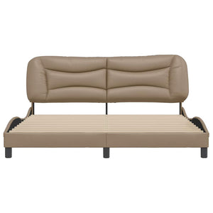 Bettgestell Cappuccino-Braun 180x200 cm Kunstleder