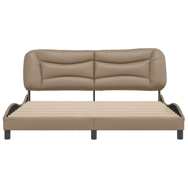 Bettgestell Cappuccino-Braun 180x200 cm Kunstleder