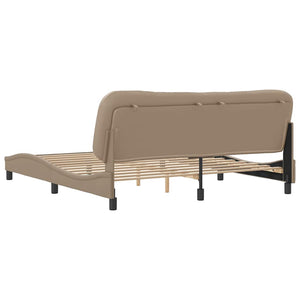Bettgestell Cappuccino-Braun 180x200 cm Kunstleder