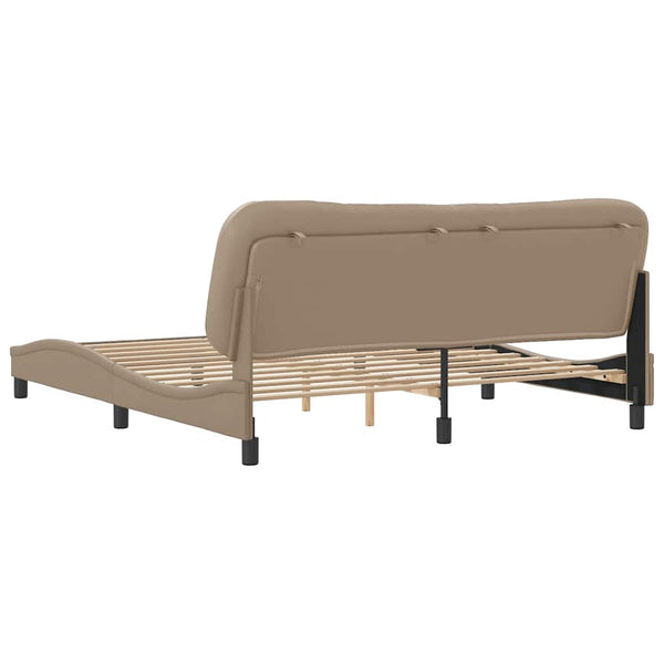 Bettgestell Cappuccino-Braun 180x200 cm Kunstleder