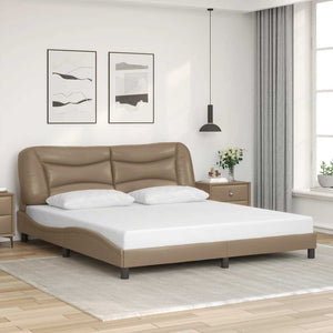 Bettgestell Cappuccino-Braun 180x200 cm Kunstleder
