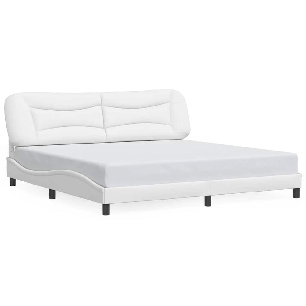 vidaXL Cadre de lit sans matelas « Hvar » Blanc 200x200 cm Similicuir