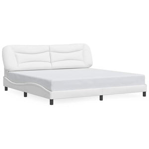 Bettgestell Hvar 200x200 cm Kunstleder Weiß