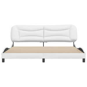 Bettgestell Hvar 200x200 cm Kunstleder Weiß