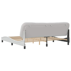 Bettgestell Hvar 200x200 cm Kunstleder Weiß