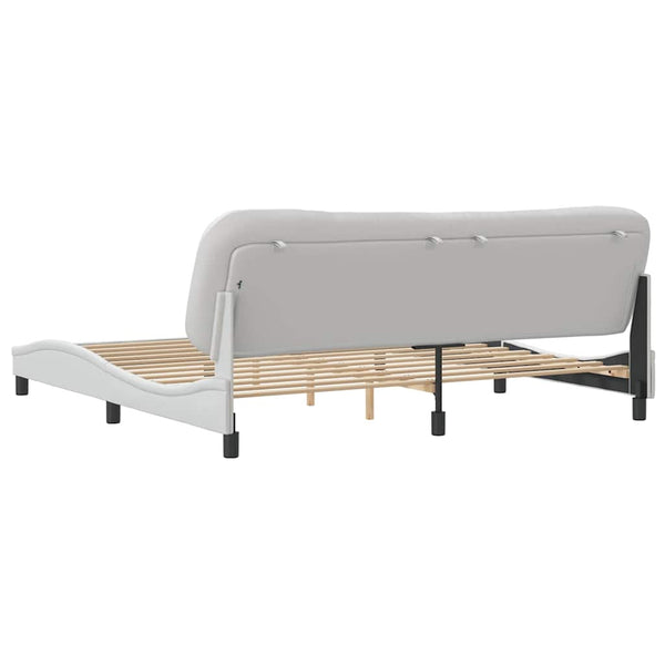 Bettgestell Hvar 200x200 cm Kunstleder Weiß