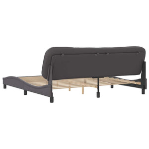 vidaXL Cadre de lit sans matelas "Hvar" Gris 200x200 cm Similicuir