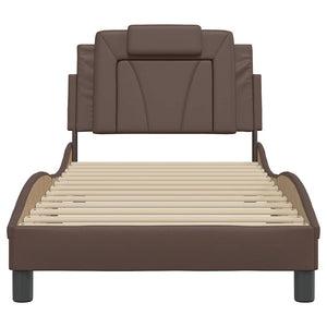 vidaXL Cadre de lit « Viana » sans matelas marron 80x200 cm similicuir