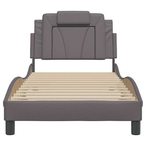 vidaXL Cadre de lit « Viana » sans matelas, gris 80x200 cm, similicuir