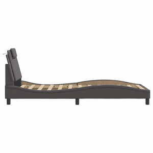 vidaXL Cadre de lit « Viana » sans matelas, gris 80x200 cm, similicuir