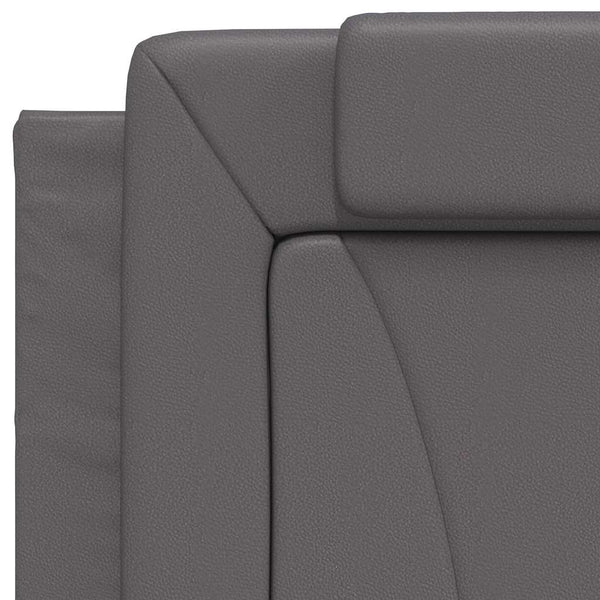 vidaXL Cadre de lit « Viana » sans matelas, gris 80x200 cm, similicuir
