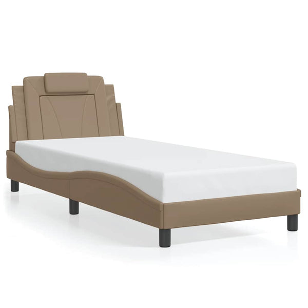 vidaXL Cadre de lit « Viana » sans matelas marron cappuccino 80x200 cm similicuir