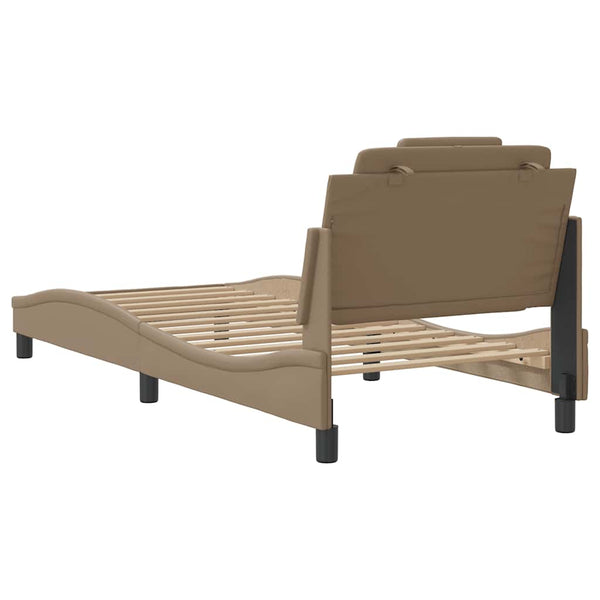 vidaXL Cadre de lit « Viana » sans matelas marron cappuccino 80x200 cm similicuir