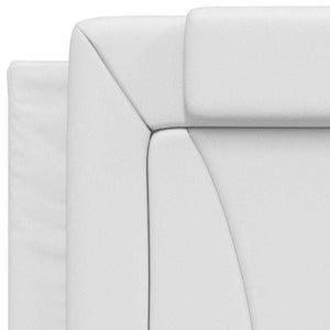Bettgestell Viana 90x190 cm Weiß Kunstleder