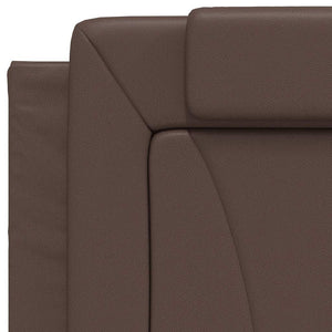 Bettgestell Viana Braun 90x190 cm Kunstleder