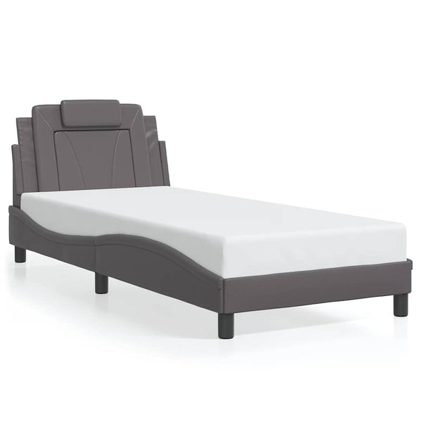 vidaXL Cadre de lit "Viana" sans matelas gris 90x190 cm similicuir