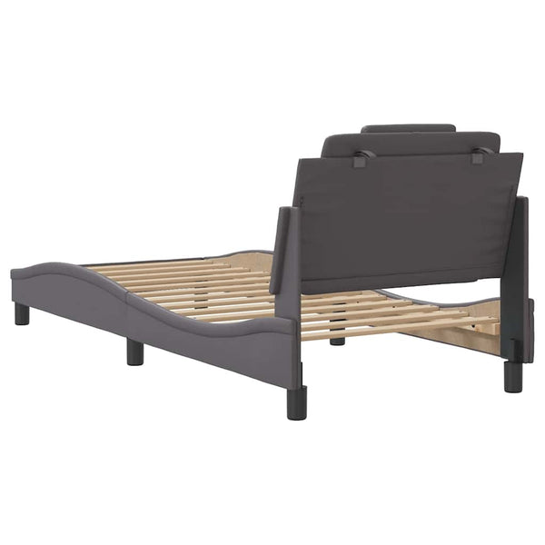 vidaXL Cadre de lit "Viana" sans matelas gris 90x190 cm similicuir