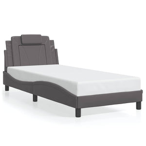 vidaXL Cadre de lit « Viana » sans matelas gris 90x200 cm en similicuir