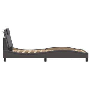 vidaXL Cadre de lit « Viana » sans matelas gris 90x200 cm en similicuir