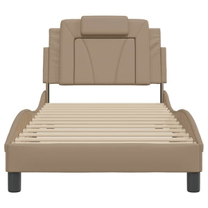 vidaXL Cadre de lit "Viana" sans matelas marron cappuccino 90x200 cm similicuir