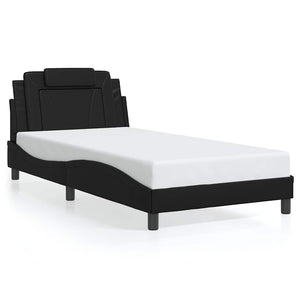 Bettgestell Viana 100x200 cm Kunstleder Schwarz