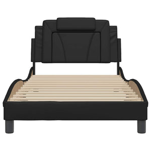 Bettgestell Viana 100x200 cm Kunstleder Schwarz