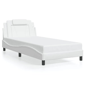 vidaXL Cadre de lit « Viana » sans matelas blanc 100x200 cm similicuir