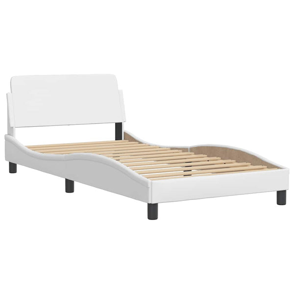 vidaXL Cadre de lit « Viana » sans matelas blanc 100x200 cm similicuir