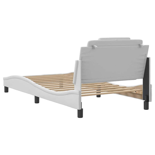 vidaXL Cadre de lit « Viana » sans matelas blanc 100x200 cm similicuir