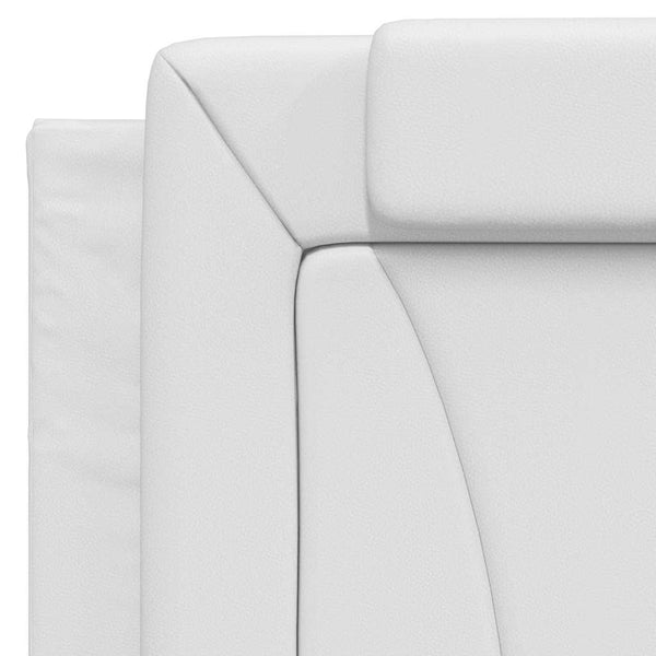 vidaXL Cadre de lit « Viana » sans matelas blanc 100x200 cm similicuir