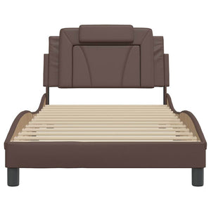 Bettgestell Viana Braun 100x200 cm Kunstleder