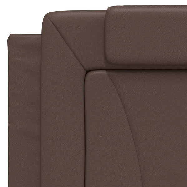 Bettgestell Viana Braun 100x200 cm Kunstleder