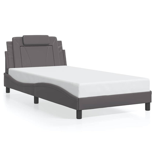 vidaXL Cadre de lit « Viana » sans matelas gris 100x200 cm similicuir