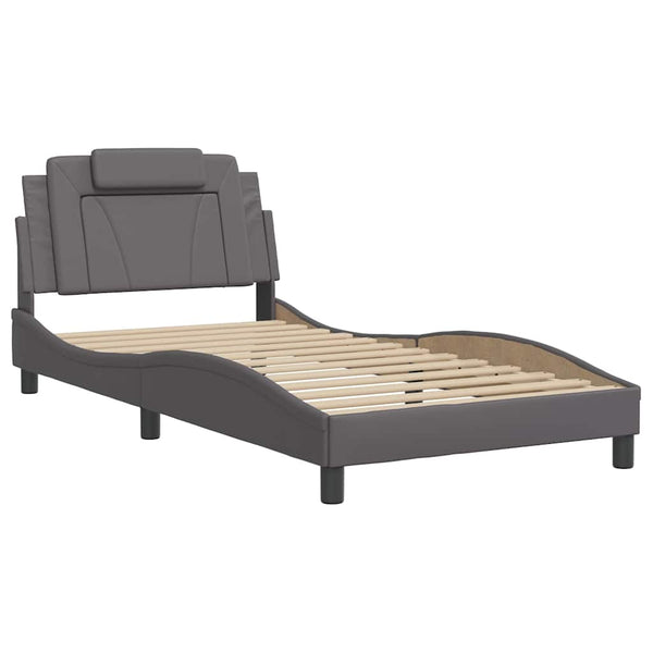 vidaXL Cadre de lit « Viana » sans matelas gris 100x200 cm similicuir