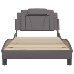 vidaXL Cadre de lit « Viana » sans matelas gris 100x200 cm similicuir