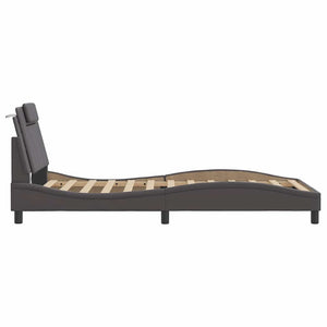 vidaXL Cadre de lit « Viana » sans matelas gris 100x200 cm similicuir