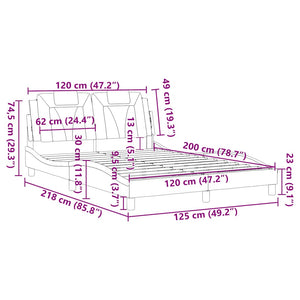 Bettgestell Viana Braun 120x200 cm